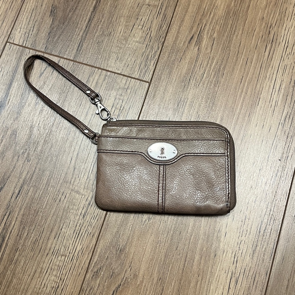Brown Wristlet Wallet fossil